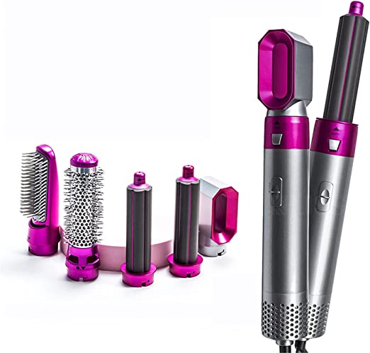 5 IN 1 HAIR DRYER HOT AIR BRUSH HAIR VOLUMIZER STRAIGHTENER AND CURLER