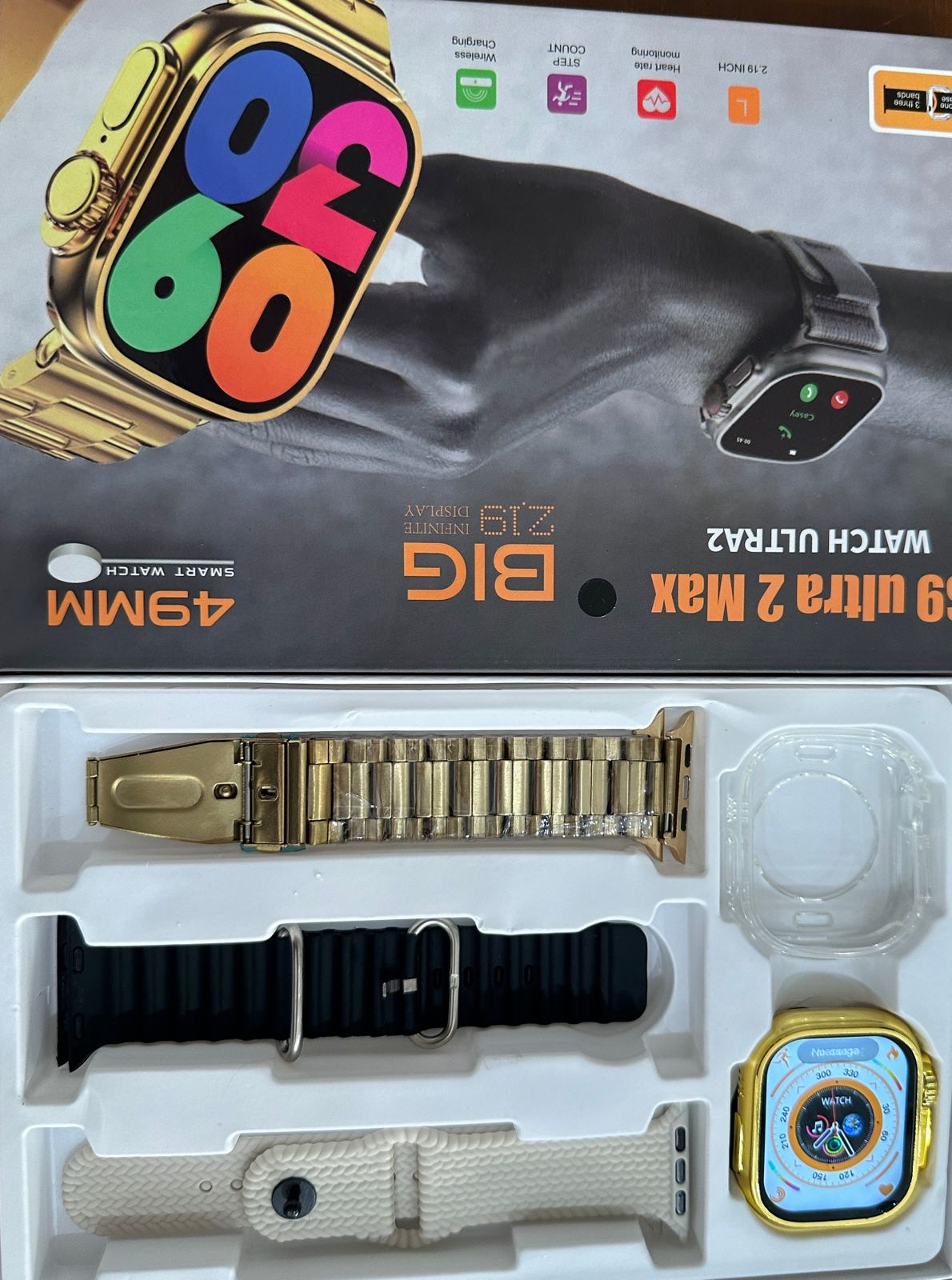 ss....9max with 3+1+1  smart ultra watch ULTRA 2 BIG 2.19 INFINITY DISPLA  (NO ADVANCED MONEY)